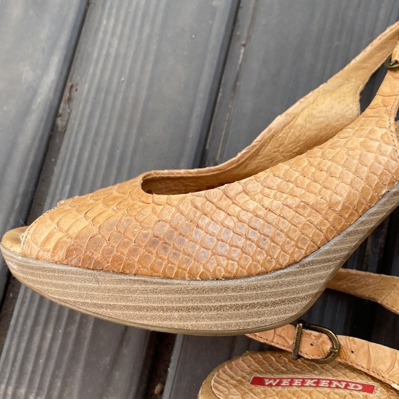 Weekend leather fish-scale heels - Picture 7 of 14